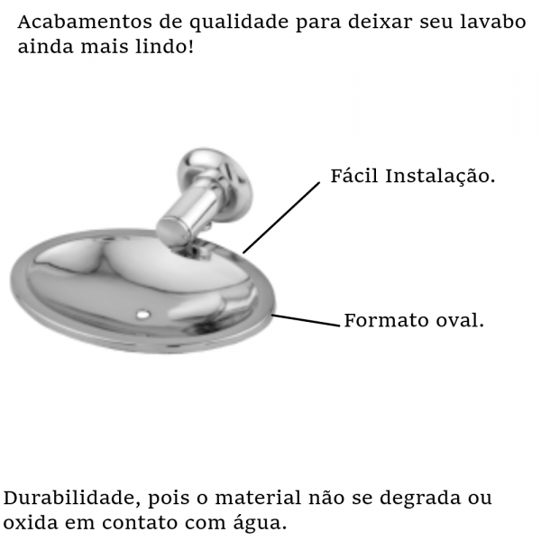 Saboneteira para Parede Turim Alumínio Pevilon 5023