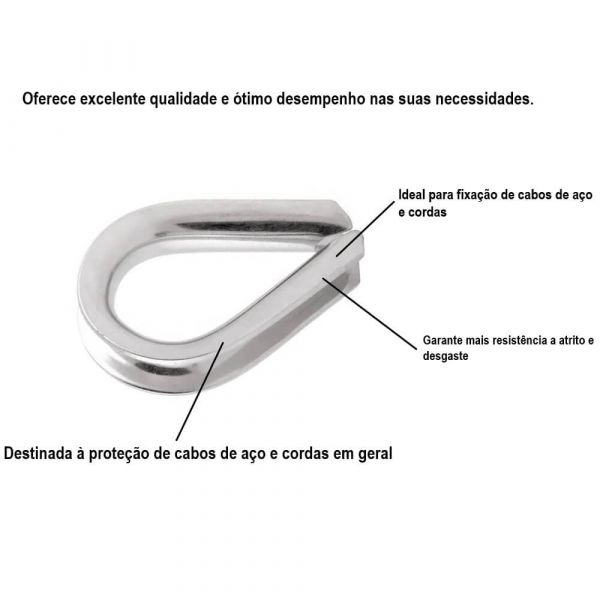 Sapatilha Para Cabo De Aço 3/8