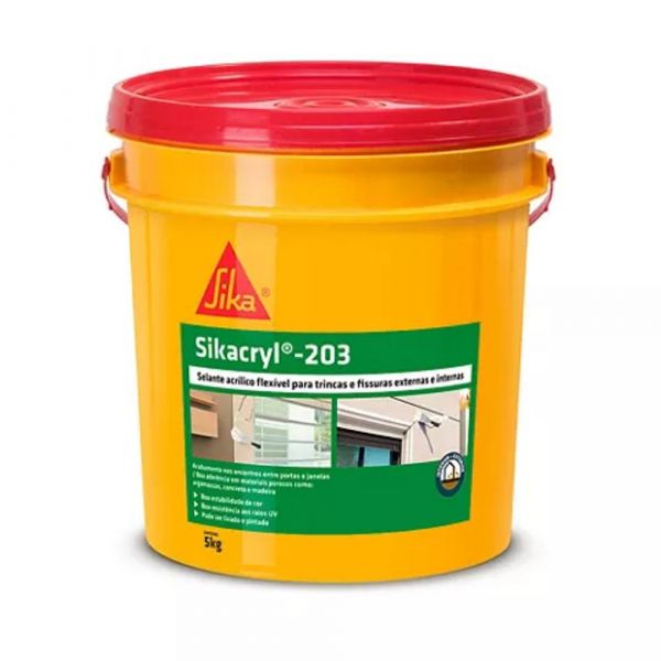 Selante Acrílico Sikacryl 203 5Kg Sika