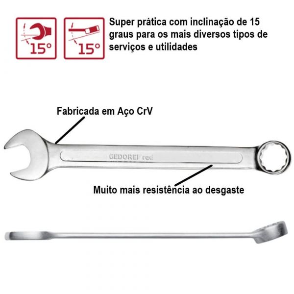 Chave Combinada 26mm Gedore Red