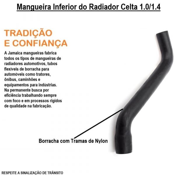 Mangueira Inferior do Radiador Celta 1.0/1.4 2001 