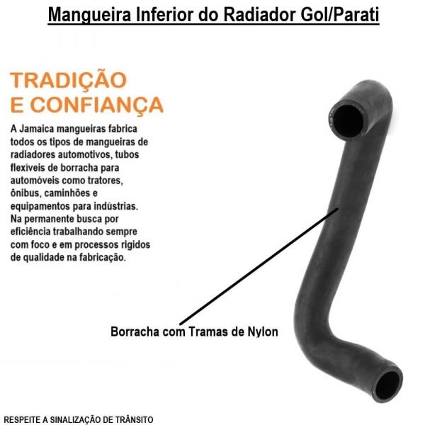 Mangueira Inferior do Radiador Gol/Parati