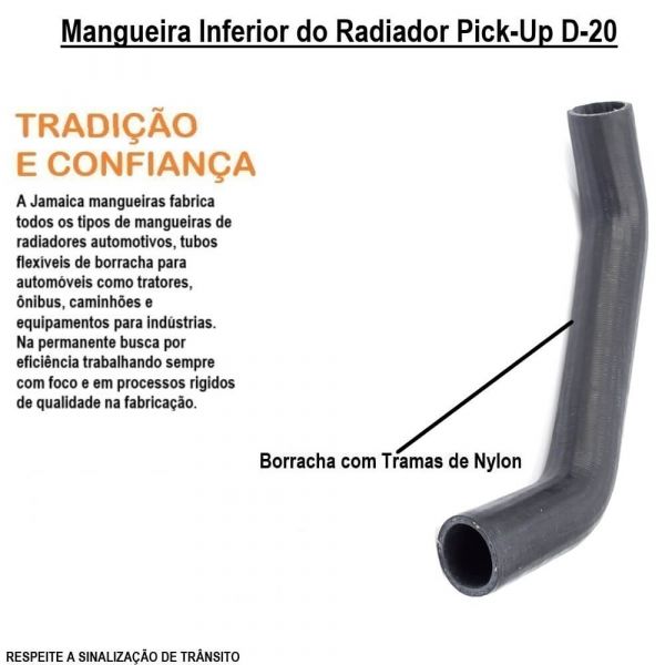 Mangueira Inferior do Radiador Pick-Up D-20