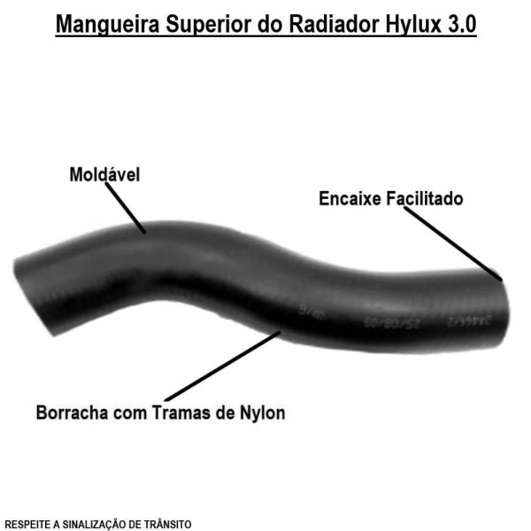 Mangueira Superior do Radiador Hylux 3.0