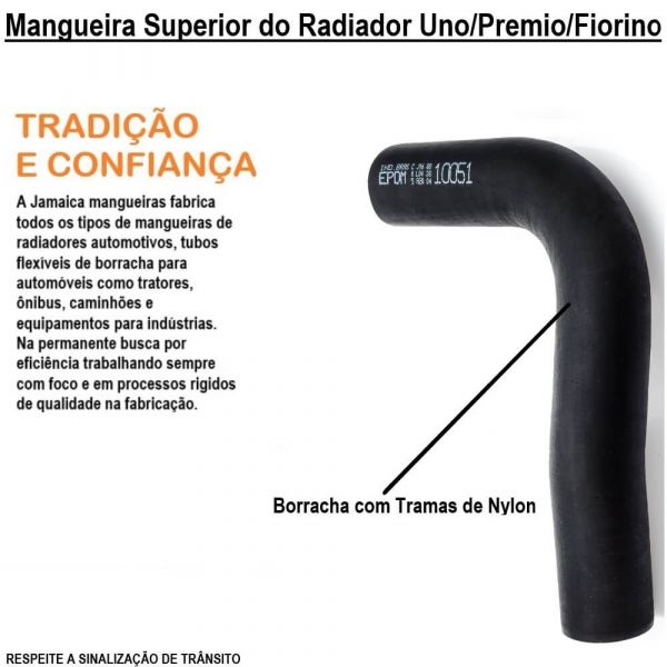 Mangueira Superior do Radiador Uno/Premio/Fiorino/Elba