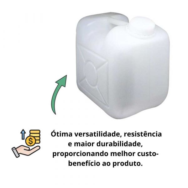 Galão Bombona Plástica Virgem 10 Litros Rosil