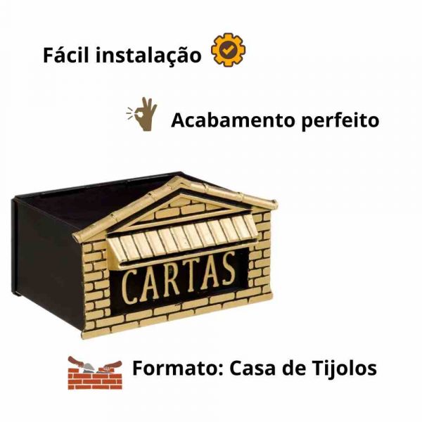 Caixa De Correio De Metal Modelo Tijolinho Inox Metalúrgica Dragão