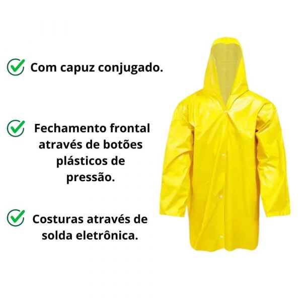 Capa de Chuva PVC com forro G Plastcor