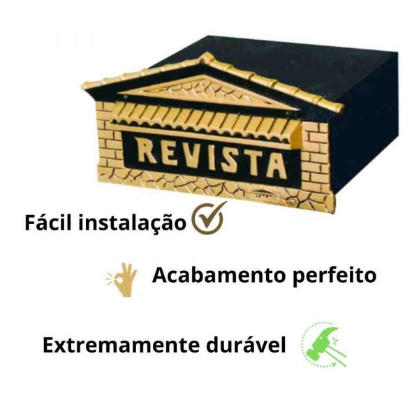 Caixa de Correio Modelo Tijolinho Veneza Metal Mig