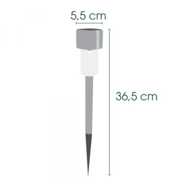 Balizador Solar Led 1,2 Lumens Inox Ecoforce