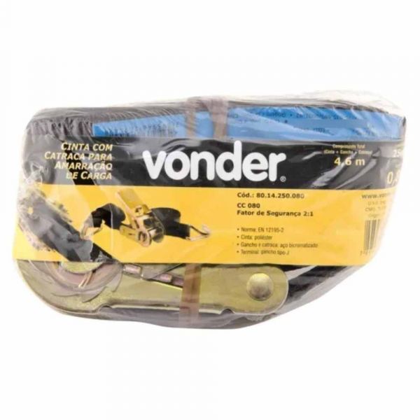 Cinta Catraca De Amarrações Para Carga 4.6x25 CC080 Vonder