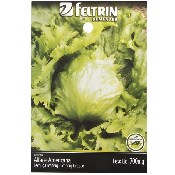 Semente de Hortaliça Alface Americana Grandes Lagos 700Mg Feltrin