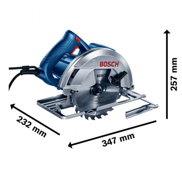 Serra Circular Bosch GKS 150 1500W 220V 2 Discos e guia