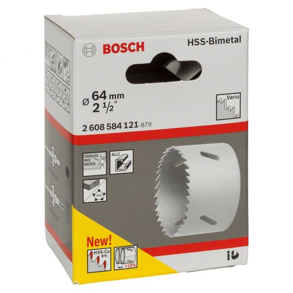 Serra Copo Bimetálica HSS Cobalto 64 mm, 2.1/2 Pol. Bosch
