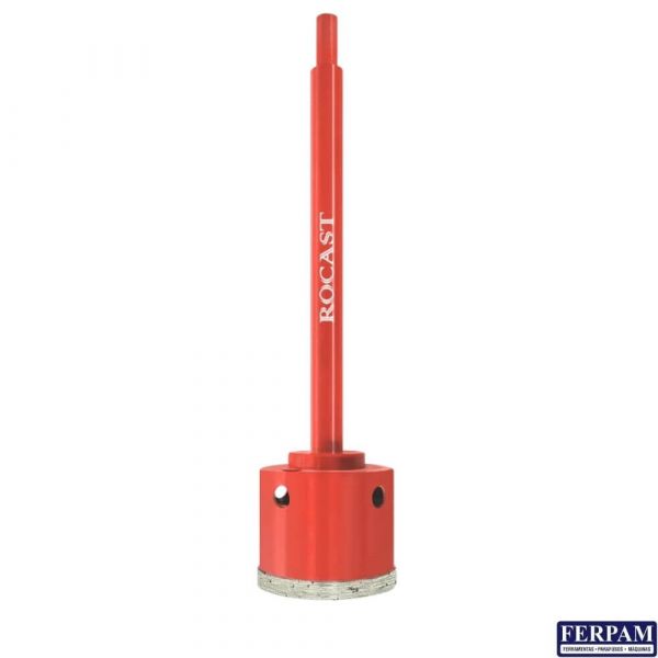 Serra Copo Diamantada 60mm Com Haste Amatools