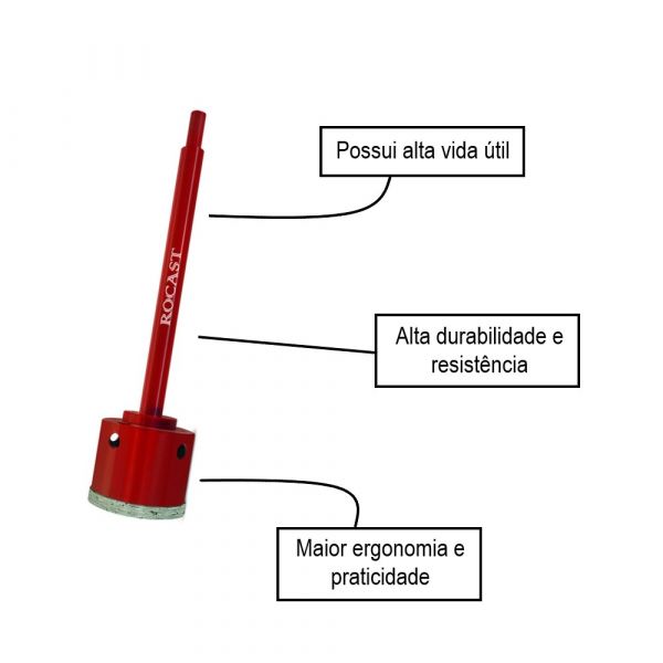 Serra Copo Diamantado 30mm Rocast