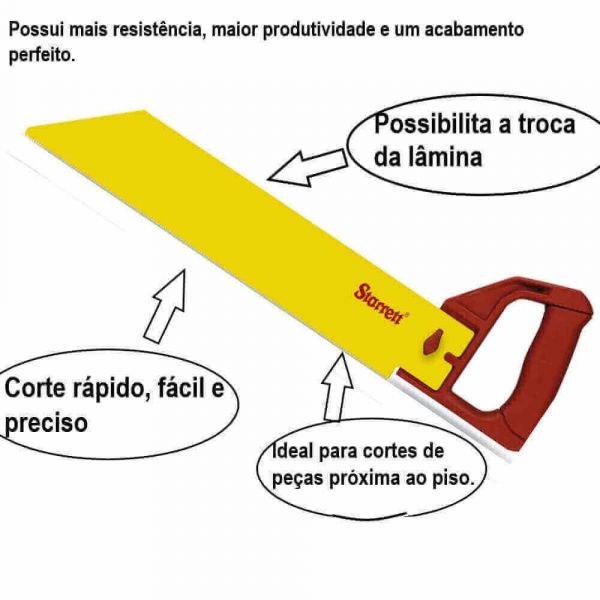 Serrote 18” 450 mm para PVC com Cabo Starrett