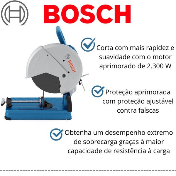 Serra Policorte Bosch GCO 230 220V 2300W Com Disco 14
