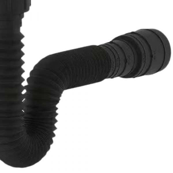 Sifão Sanfonado Universal 72cm Preto Durin