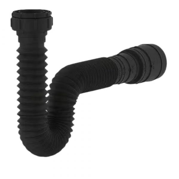Sifão Sanfonado Universal 72cm Preto Durin