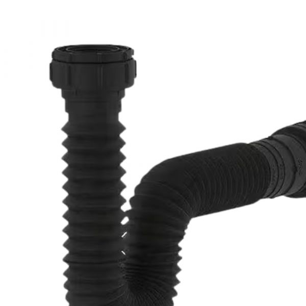 Sifão Sanfonado Universal 72cm Preto Durin