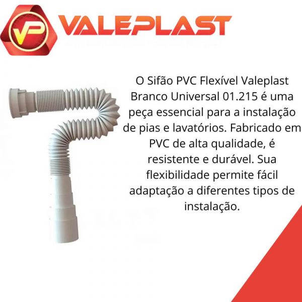 Sifão Sanfonado Universal Valeplast