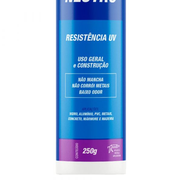 Silicone Neutro Preto Uso Geral 250g Autofix
