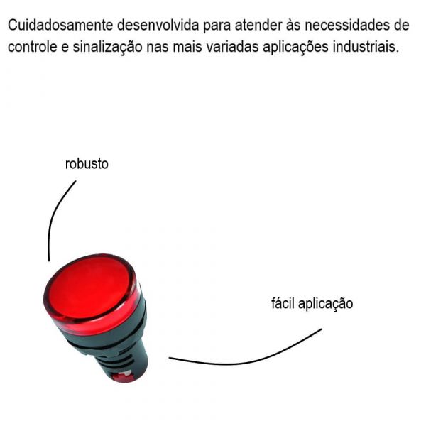 Sinaleiro Monobloco CEW SM1 D23 Vermelho Weg