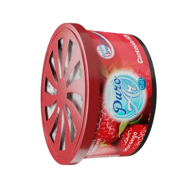 Odorizante Automotivo Gel Morango 60g Puro Ar Chemicolor