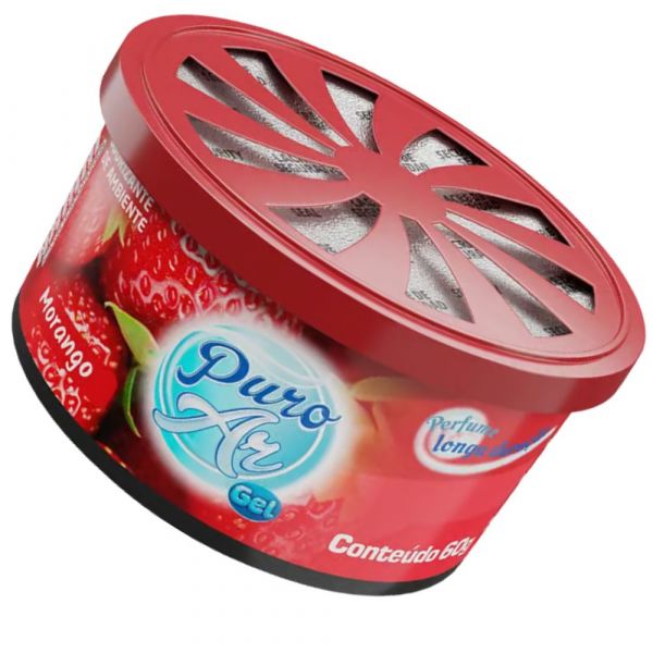 Odorizante Automotivo Gel Morango 60g Puro Ar Chemicolor