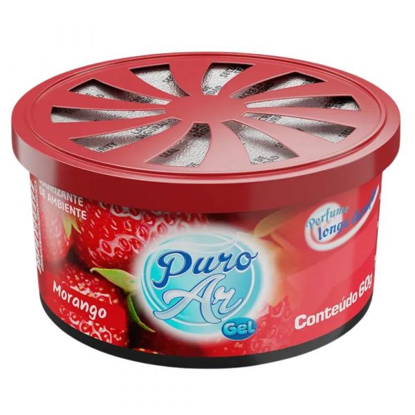 Odorizante Automotivo Gel Morango 60g Puro Ar Chemicolor
