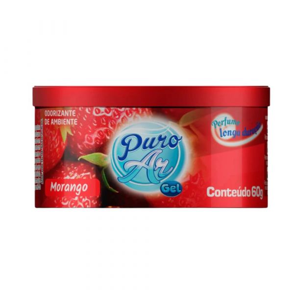 Odorizante Automotivo Gel Morango 60g Puro Ar Chemicolor