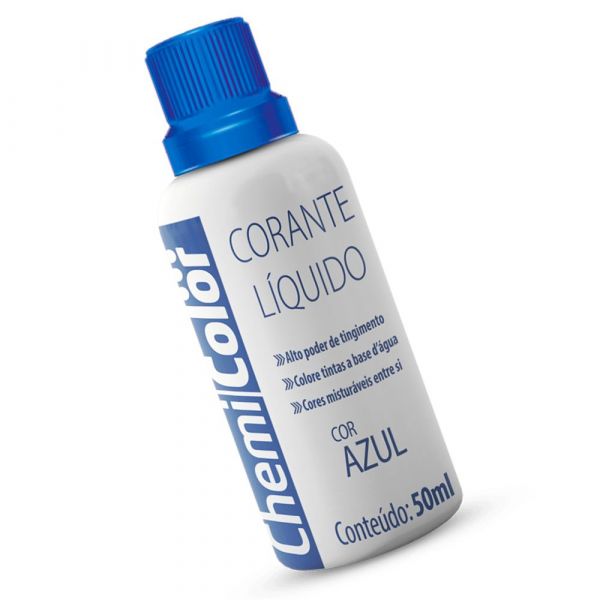 Corante Líquido Azul 50ml Chemicolor