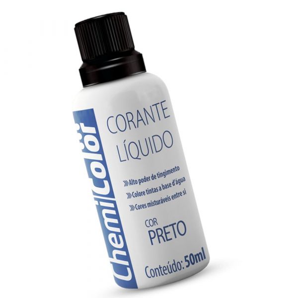 Corante Líquido Preto 50ml Chemicolor