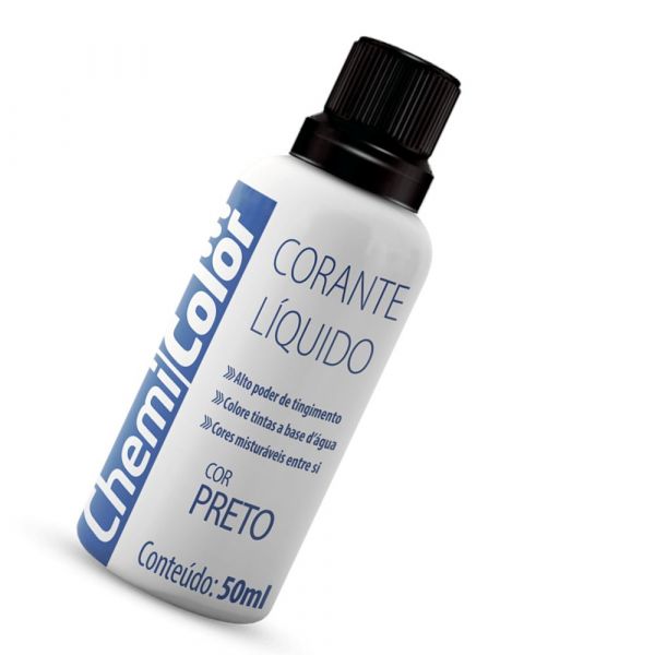 Corante Líquido Preto 50ml Chemicolor