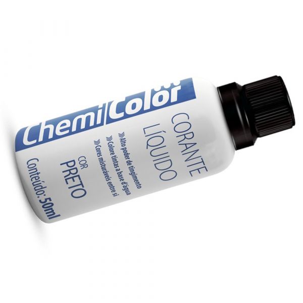 Corante Líquido Preto 50ml Chemicolor
