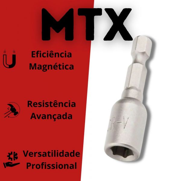 Soquete Canhão Magnético 10mm X 45mm MTX  