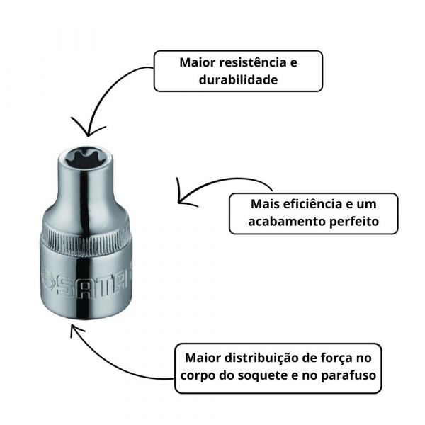 Soquete E-Torx 1/2