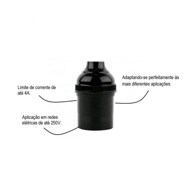 Bocal Pendente Baquelite E27 Sem Chave 43.02B Foxlux