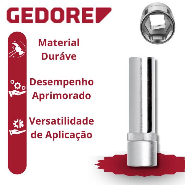Soquete Sextavado Longo Com Encaixe 1/2