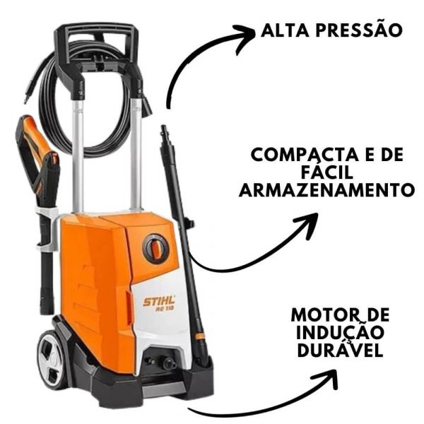 Lavadora de Alta Pressão RE 110 com Carrinho STIHL