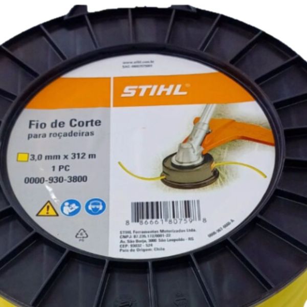 1 Metro de Fio de Corte Nylon Quadrado Para Roçadeiras 3,00mm Sthil 