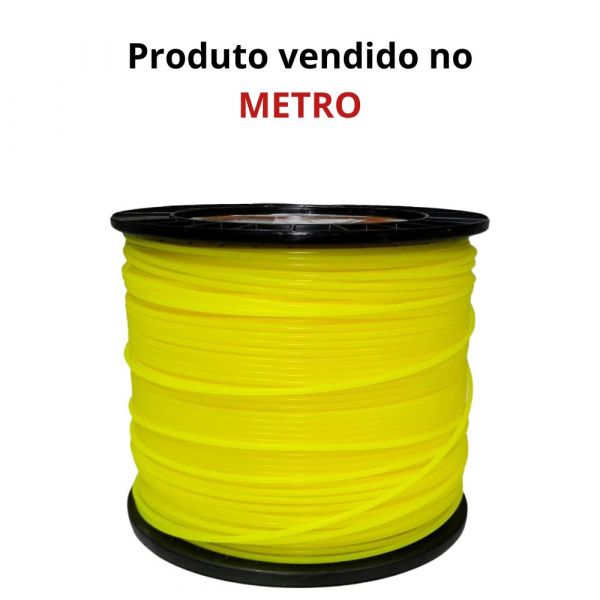 1 Metro de Fio de Corte Nylon Quadrado Para Roçadeiras 3,00mm Sthil 