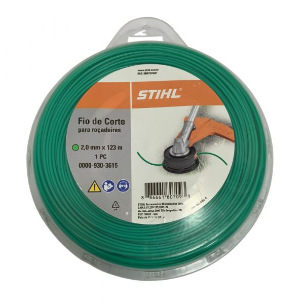 1 Metro de Fio de Corte Nylon para Roçadeiras 2,0mmx123m Stihl 