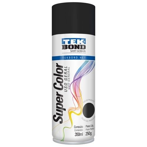 Tinta Spray Preto Fosco 350ml TekBond