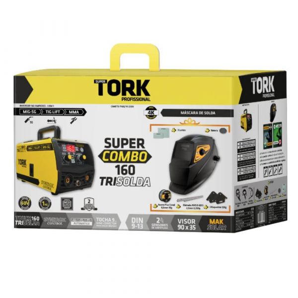 Super Combo Inversora 160A CIMETS 7 160/1K 220V + Mascara MAK Solar 4K Tork