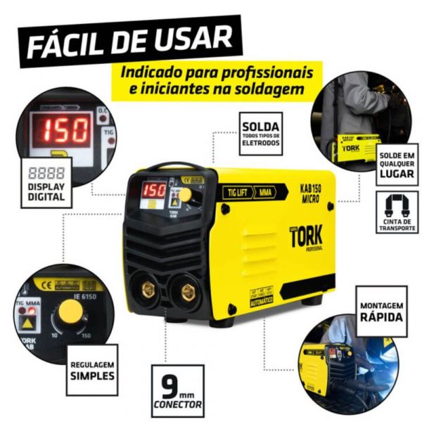 Super Combo Máquina de Solda KAB150 220V + Máscara Tork