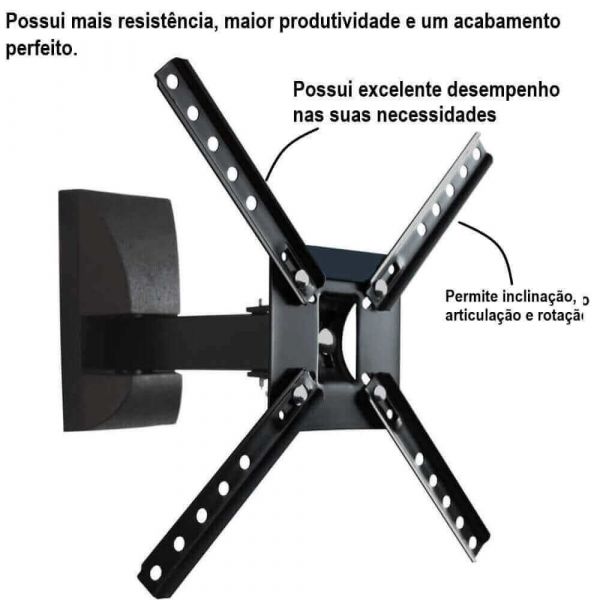 Suporte Articulado para TV 10 A 60 Polegadas ART SBRP130 Brasforma