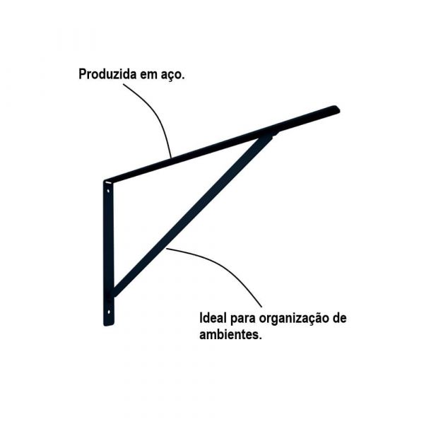 Suporte Mão Francesa Reforçado 40cm Presto