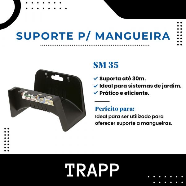 Suporte para Mangueira Preto SM-35 Trapp